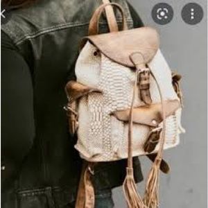 Freebird by Steven Brett Backpack - Rare white snakeskin - never used